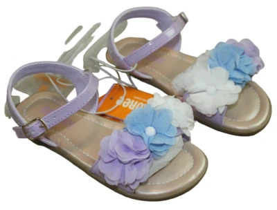 Gymboree Spring Blooms Purple Blue Flower Sandals Toddler Girls Shoe Size 8 NWT - Image 1 of 4