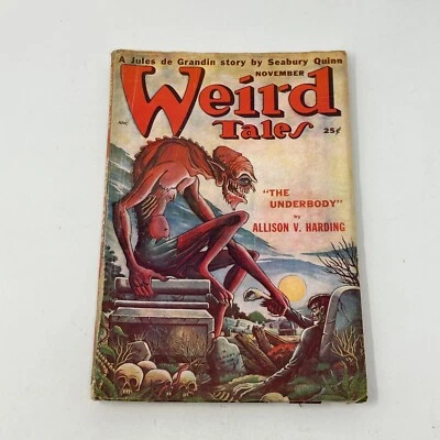 Weird Tales Pulp November 1949 Vol. 42 #1 Matt Fox Demon Death Cover - Image 1 of 4