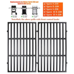 17.5" Cast Iron Grill Grates Grids Parts for Weber Spirit E210 S210 E220 S210 - Picture 1 of 14