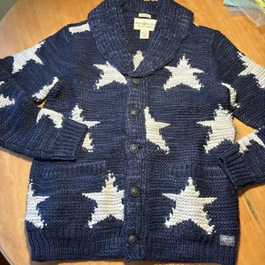 2 Denim & Supply Cardigan Ralph Lauren Sweater Star-Spangled Intarsia Rare S - Picture 1 of 9