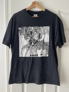 Vtg 2002 The Beatles T-Shirt Revolver Album Size L Large Band Black Apple Corps - Picture 1 of 4