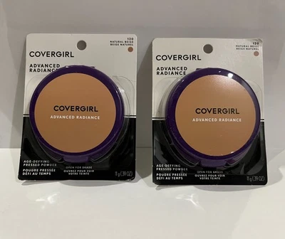 Covergirl Advanced Radiance Pressed Powder 11g New 2PK --120 Natural Beige - Image 1 of 3