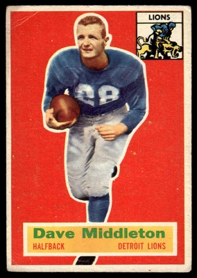 1956 Topps Dave Middleton Detroit Lions #68 - Image 1 of 2