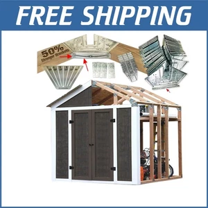 50% Stronger DIY Shed Kit - Customizable Storage Shed with EZ Miter Template - Picture 1 of 8