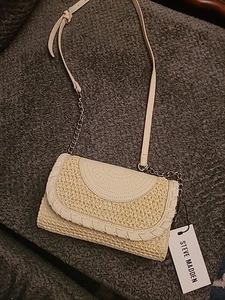 Neu mit Etikett Steve Madden Wooven Bag BLONDE BLYNN CROSSBODY - Bild 1 von 11
