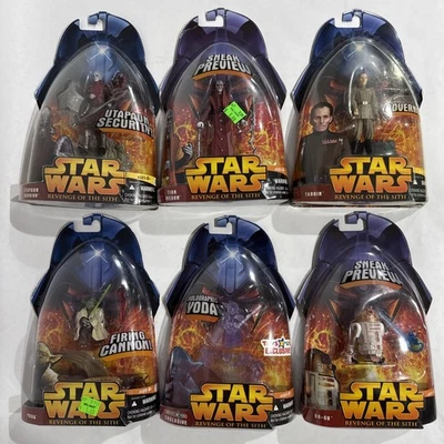 Hasbro 3.75 Star Wars ROTS - Utapaun Tion Medon Tarkin R4-G9 Yoda Holo- LOTE de 6 - Imagem 1 de 2