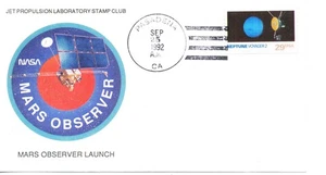 2576   JPL stamp club cover  Mars  observer un addresd       ......162749 - Picture 1 of 1