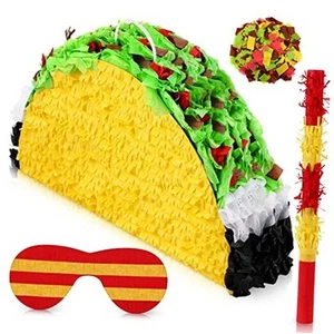 Mini Taco Piñata Mexican Decorations Taco Party Supplies Fiesta Cinco De Mayo - Picture 1 of 8