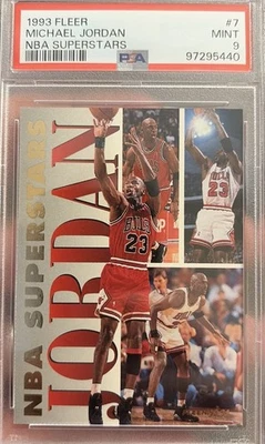 1993-94 Fleer #7 Michael Jordan NBA Superstars PSA 9 MINT - Image 1 of 2