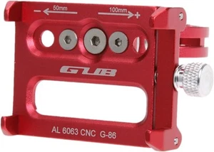 GUB Mountain Bike Phone Mount - Aluminum Alloy Universal Adjustable Cell RED  - Picture 1 of 7