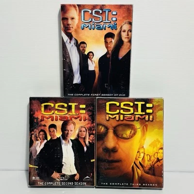 CSI Miami Seasons 1 2 3 DVD Boxsets Region 1 Free Tracked Postage - Image 1 of 4