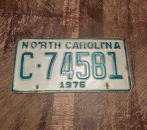 1976 North Carolina NC License Plate Commercial # C-74581 - Picture 1 of 6