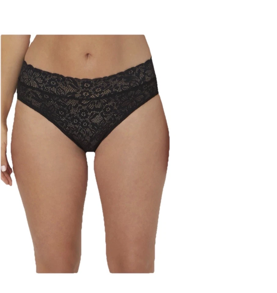 Maidenform 3 Pack Fit High Leg Panties XLarge Black DM3SLB