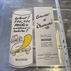 Par de folletos publicitarios ultra raros cromard vintage AUTOMOBILIA PETROLIANA  - Imagen 1 de 5