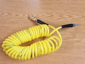 12ft 1/4" Recoil Air Hose  Pneumatic Compressor Tools 120PSI  With Connectors - Picture 1 of 4
