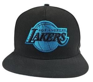 Los Angeles Lakers New Era Hardwood Classics Strapback Cap Teal Plaid Med-Large - Picture 1 of 14