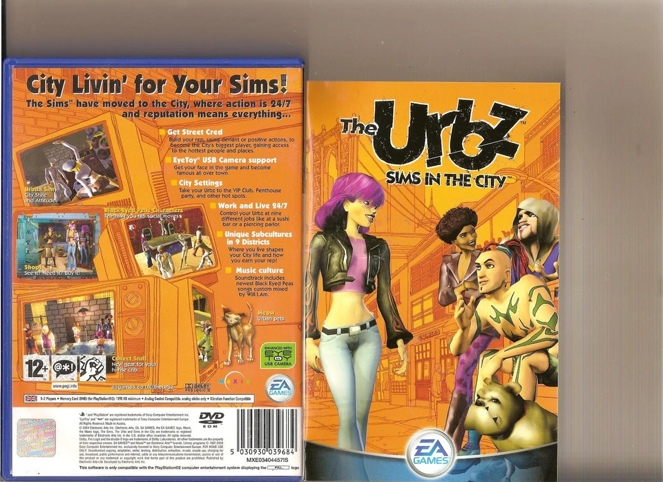 THE URBZ SIMS IN THE CITY PLAYSTATION 2 PS 2 PS2 - Image 1 of 1