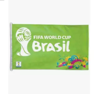 2014 Fifa World Cup Brazil Brasil 3' x 5' Flag Official Licensed Green NEW - Picture 1 of 2