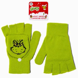 Dr. Seuss THE GRINCH grüne wandelbare Handschuhe Unisex Erwachsene Einheitsgröße neu mit Etikett ein Paar - Bild 1 von 4