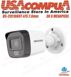 Cámara bala IR interior analógica de doble luz Hikvision 3k 5 MP DS-2CE16K0T-LFS - Imagen 1 de 8