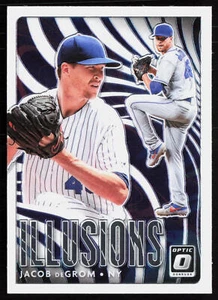 2020 Donruss Optic Optic Illusions Jacob deGrom #OI-1 New York Mets - Picture 1 of 2