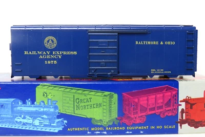 ROUNDHOUSE 1088 HO 40' BLUE BOX CAR BALTIMORE & OHIO 1875 KIT UNBUILT L-1409 - Image 1 of 3