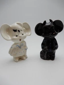 Vintage Porcelain Mouse in Pajamas Figurines Japan Set of Two 4 Inch - Imagen 1 de 10