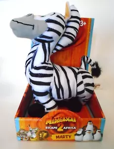 SELTEN NEU Madagaskar Marty das Zebra Flucht 2 Afrika 11 Zoll Plüschtier Film Spielzeug 2008 - Bild 1 von 8