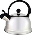 2.43 QT Stainless Steel Tea Kettle Stove Top Safe,Whistling Kettle, Silver