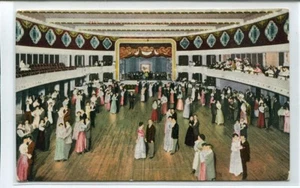 Postal de salón interior casino Santa Cruz California 1910c - Imagen 1 de 1