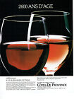 Publicit Advertising 078  1985   les grands vins  Cotes de Provence ros rouge