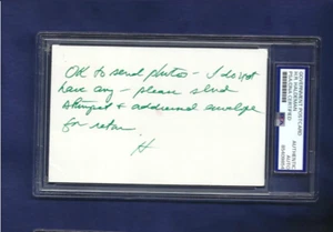 HR Haldeman Autographed Government Postcard Note PSA SLAB Nixon Chief Watergate - Picture 1 of 2