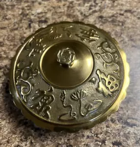 Vintage SOLID BRASS Bowl with Lid 5.5 Inches Wide - Picture 1 of 8