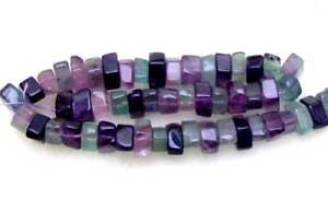15*10mm Rhombus Natural Purple Fluorite Loose Beads Jewelry Making Strands 15"