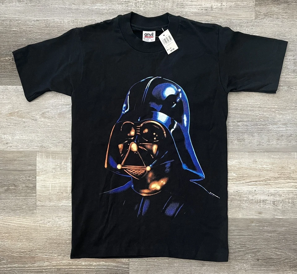 Vintage Anvil Darth Vader Lucasfilm Single Stitch T-Shirt Youth L - NWT & Rare! - Image 1 of 4