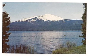 DIAMOND LAKE MT. Bailey 2 Jungs im Boot Angeln Kamloop Forelle Oregon Postkarte ODER - Bild 1 von 2