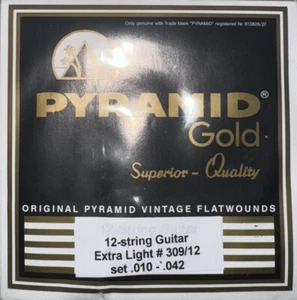 Pyramid Gold Original Pyramid Vintage Flat wounds Extra Light Strings .010-.042 - Picture 1 of 2