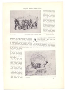 1903 orig. print Sparrow, Walter Shaw: Auguste Rodin's dry-point engravings - Bild 1 von 2