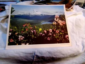 1942 Advertising Standard Oil Large Print Mount Hood, Oregon With Text Inside - Picture 1 of 3