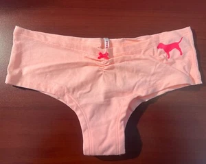 Victoria's Secret Pink Extra Low Rise Cheekster Panties Pink-Coral Dog & Bow NWT - Picture 1 of 3