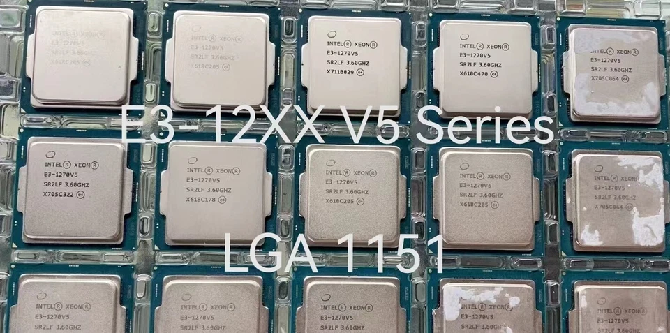 Intel Xeon E3-1280v5 1275v5 1270v5 1245v5 1240v5 1230v5 1225v5 1220v LGA1151 CPU - Image 1 of 1