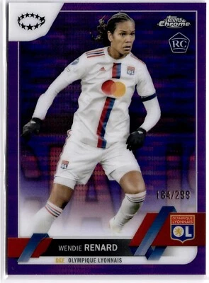 Wendie Renard 2022-23 Topps Chrome Women's Purple Refractor #91 Lyon #184/299 - Image 1 of 2
