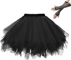 Topdress Women's 1950s Vintage Tutu Petticoat Ballet Bubble Skirt (26 Colors) Bl