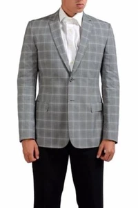 Just Cavalli "Glam Label" Men's Plaided Two Button Blazer Sport Coat US 40 IT 50 - Picture 1 of 4