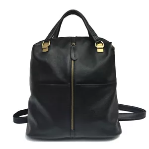 Modischer Designer Echtleder Rucksack Damen schwarz Handtaschen Reisetasche Beuteltasche - Bild 1 von 9