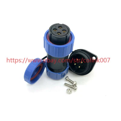 SP21 4pin waterproof connector plug socket, LED power cable connector, IP68 30A - Image 1 of 4