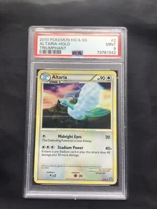Pokemon Cards: HGSS Triumphant Rare Holo: Altaria 2/102 PSA 9 - Picture 1 of 6