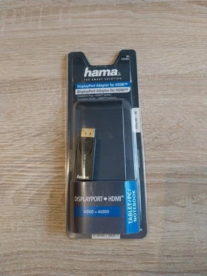 Hama DisplayPort-Stecker zu HDMI-Buchse Adapter 4K UHD DP Monitor PC Grafikkarte - Bild 1 von 2