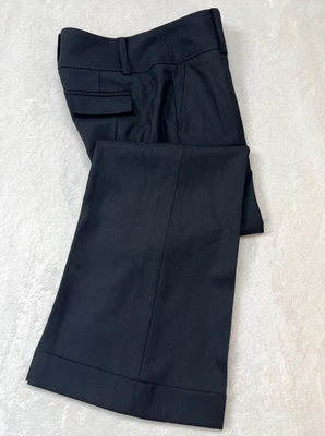 Pantalones de vestir de colección Ann Taylor para mujer negros mezcla de lana pierna ancha carrera talla 2 Foto 1 de 4