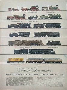 Anuncio impreso de modelos de trenes de colección 1950 1839-1946 - Imagen 1 de 1